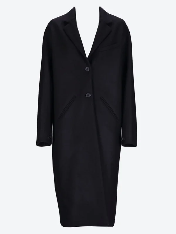 Cocoon wool long coat