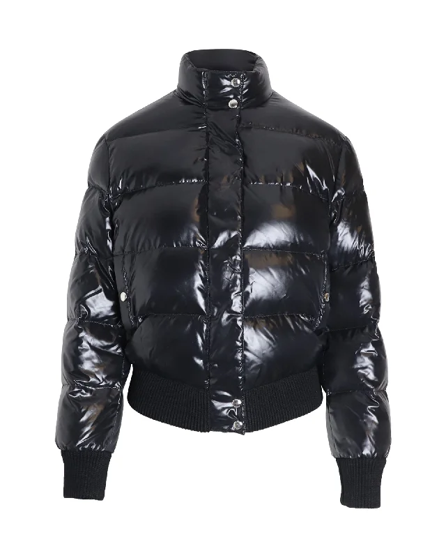 Givenchy Shiny Puffer Jacket in Black Polyamide