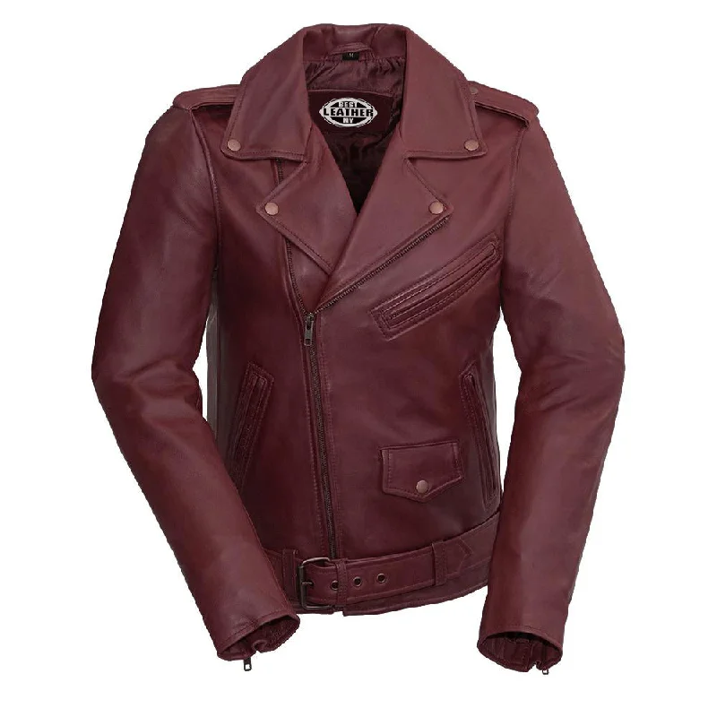 Rebel - Women's Fashion Lambskin Leather Jacket (Oxblood)