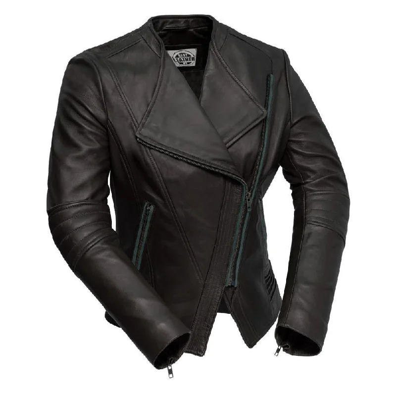 Trish - Women's Fashion Lambskin Leather Jacket (Black)