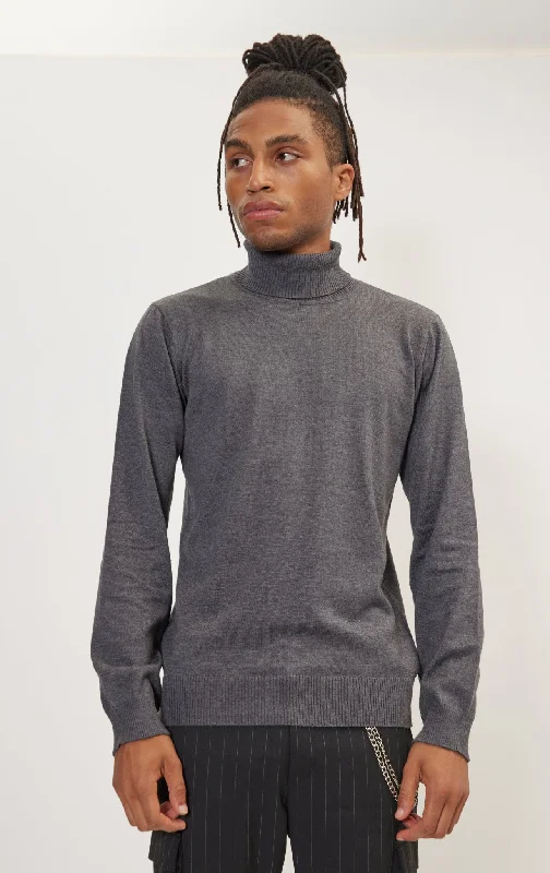 Rollneck Knit Sweater - Anthracite