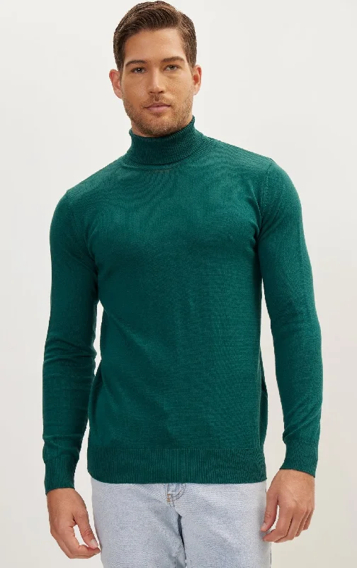 Classic Roll Neck Sweater - Green