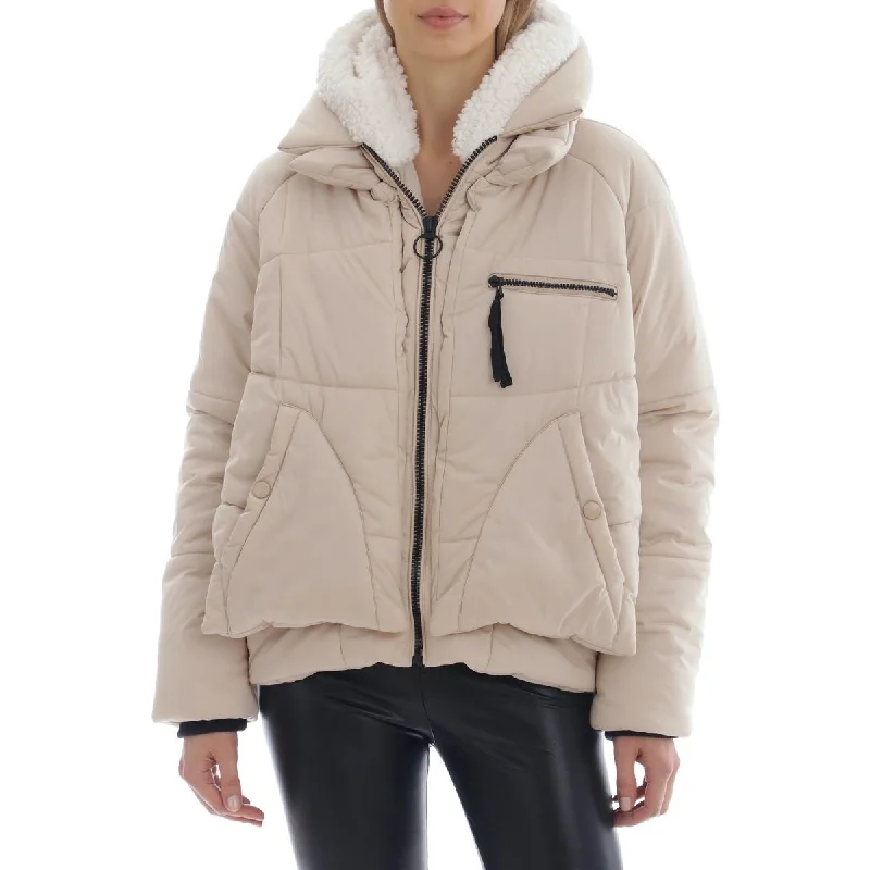 Avec Les Filles Quilted Oversized Puffer Coat with Faux Fur Lined Hood