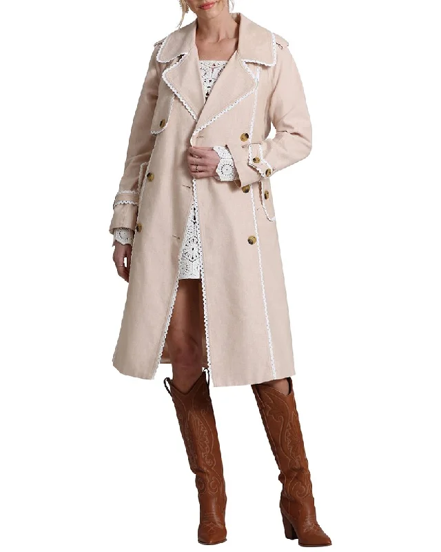 Avec Les Filles Long Trench Coat