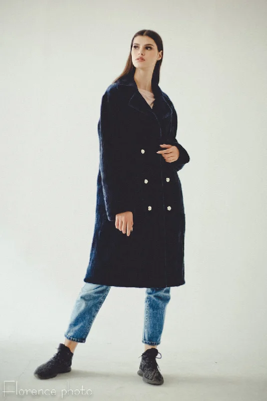 Beaver Fur Coat (Deep Blue)