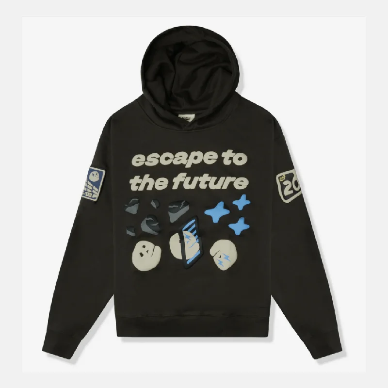 Broken Planet Escape To The Future Hoodie - Soot Black