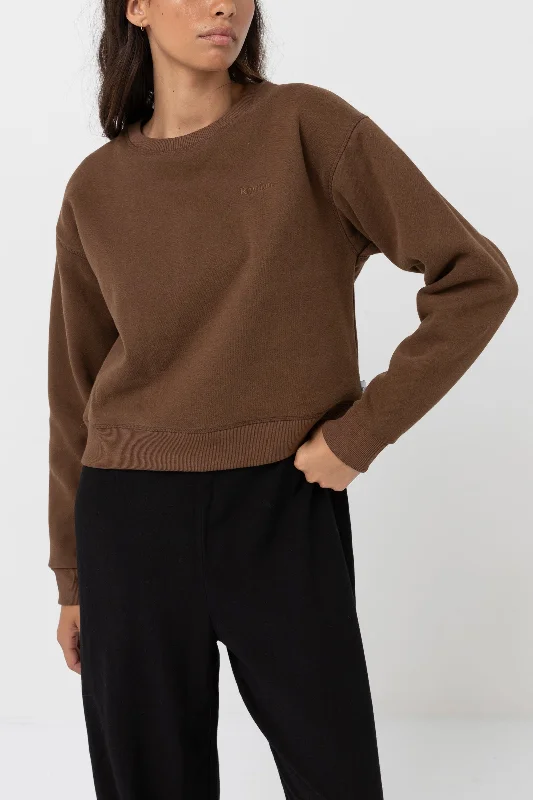 Classic Crew Neck Fleece Chocolate