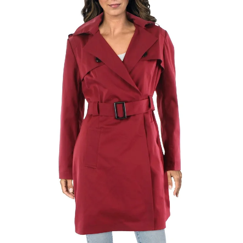 Kimi + Kai Womens Woven Long Sleeves Trench Coat