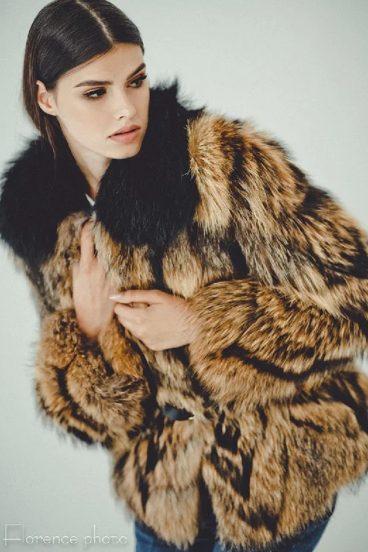 Sale Raccoon Fur Winter Jacket