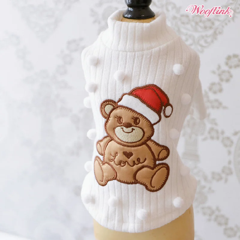 Wooflink Holiday BB Sweater - White