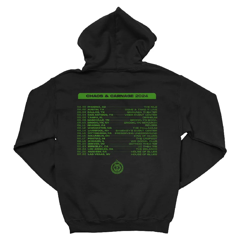 Cattle Decapitation "Green Lava Logo Chaos And Carnage Tour 2024" Pullover Hoodie