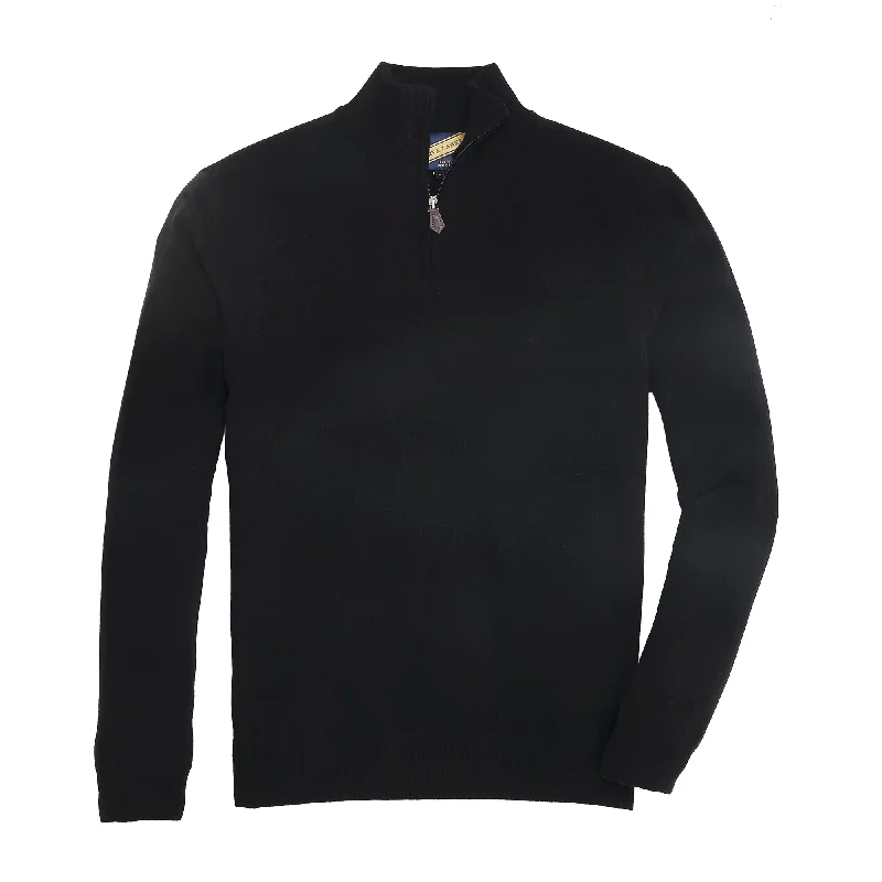 James Cashmere 1/4 Zip - Black