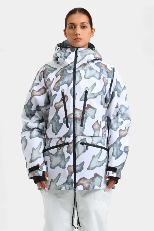 Women's Camouflage Multifunctional Waterproof Insulated Snow Jacket