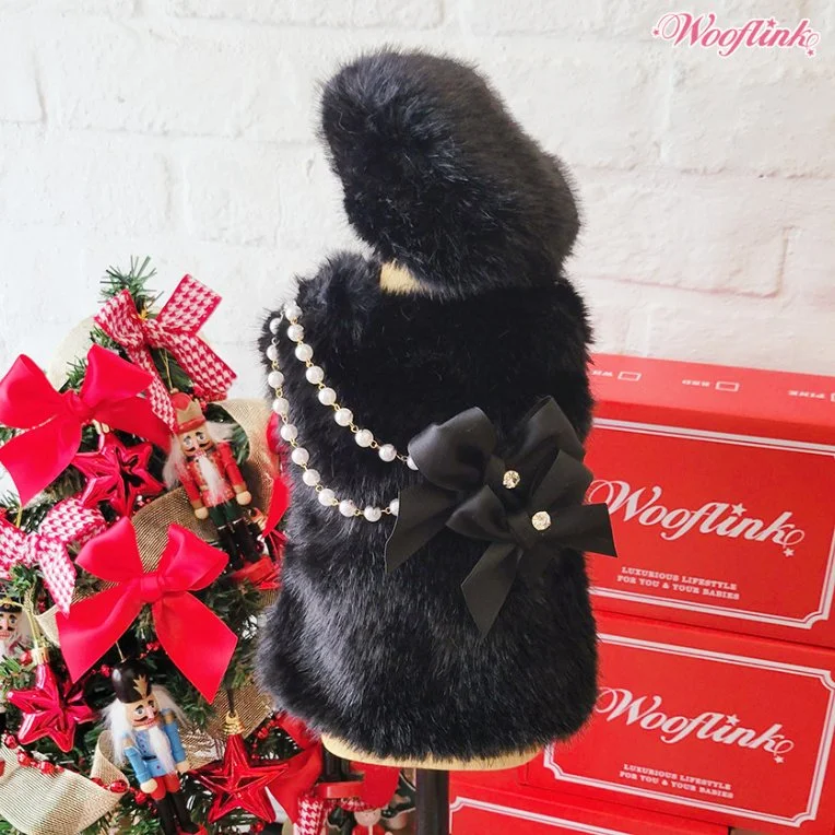 Wooflink Luxe Fur Vest in Black